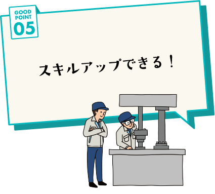 GOOD POINT 05 スキルアップできる！